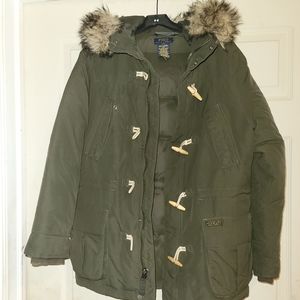 Boys Ralph Lauren Polo Down Coat Green Size 18-20
